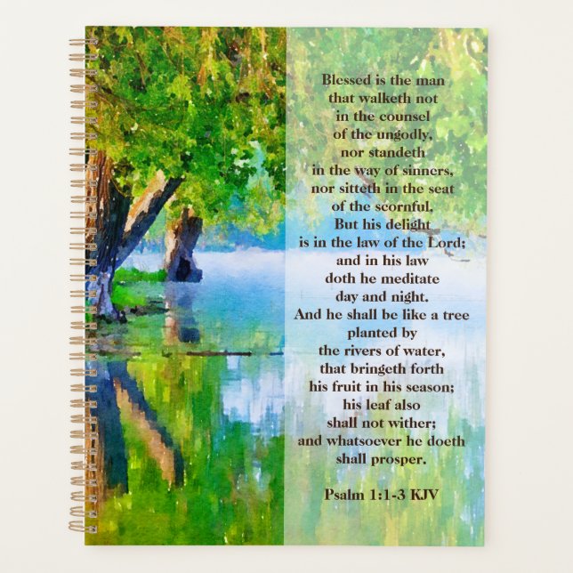 Agenda Salm1:1-3 Abençoado é o homem cristão (Frente)