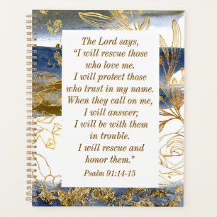 Agenda Salmo 91:14-15 O Senhor diz que vou salvar a Bíbli