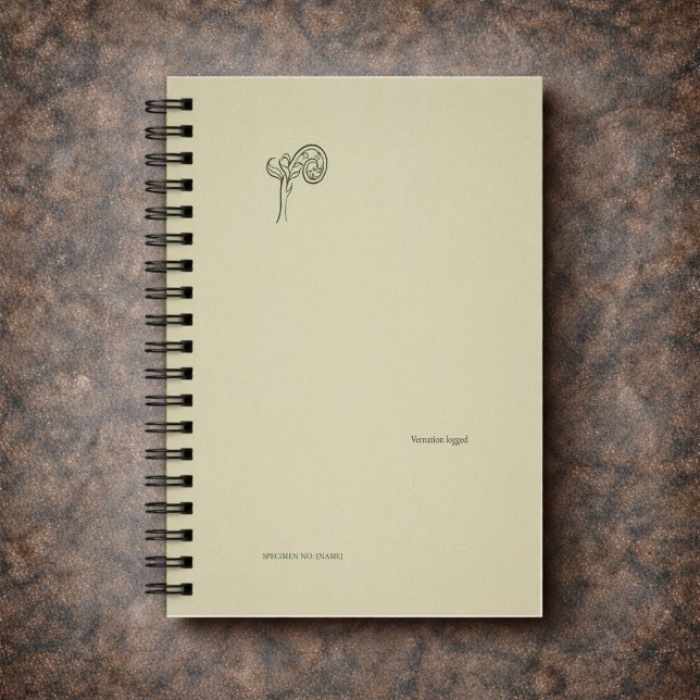 Agenda Samambaia Cabeça de Fiddle Dark Academia Botânica  (Criador carregado)