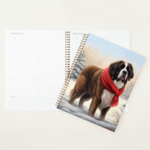 Agenda Santo Bernard Dog no Natal da Neve