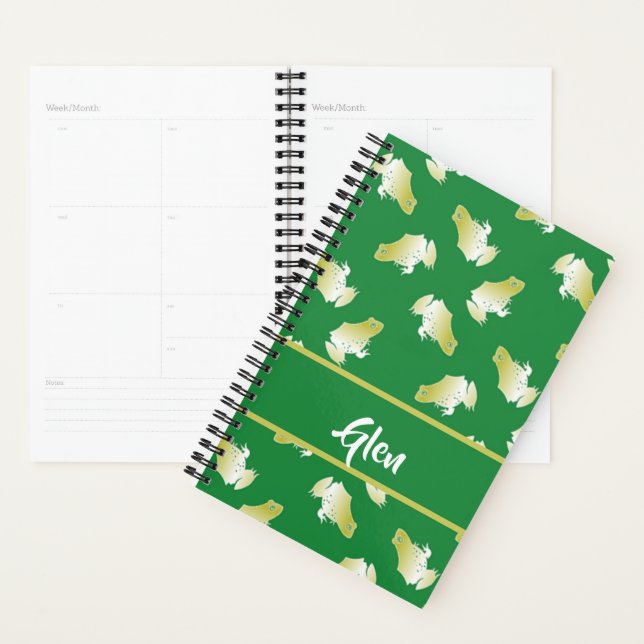 Agenda sapos Dourados em verde (Exibição)