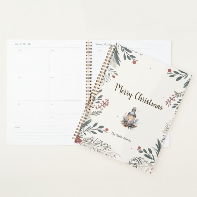 Agenda Saudações da Watercolor de Natal (Exibição)