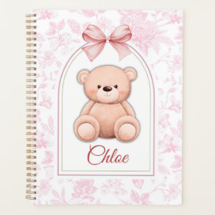 Agenda Scarlett Design de Enfermeiro de Urso Rosa Perso