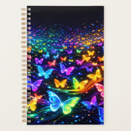 Agenda Schmetterling Notizblock neon