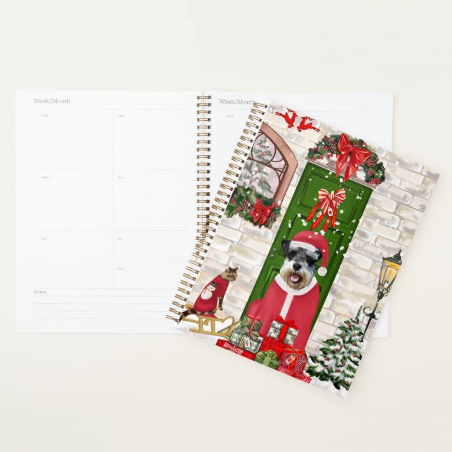 Agenda Schnauzer Dog Christmas (Exibição)