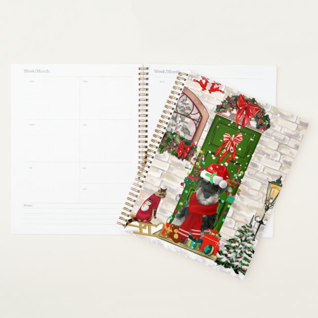 Agenda Schnauzer Dog Christmas (Exibição)