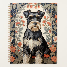 Agenda Schnauzer Elegante Floral Inspirado em William Mor