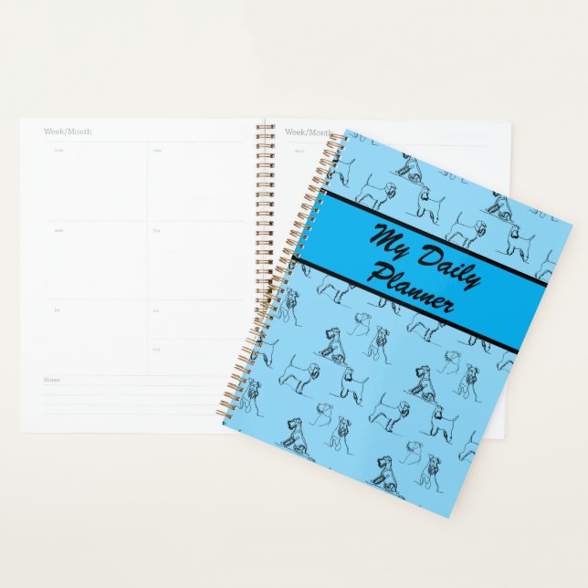 Agenda Schnauzer Miniatura Azul Claro (Exibição)