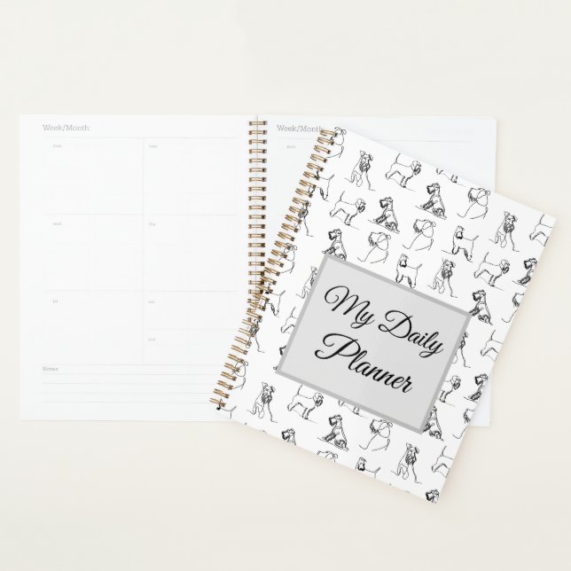 Agenda Schnauzer Miniatura Branco (Exibição)