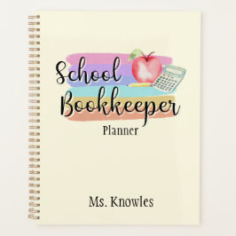 Agenda School Bookkeeper Colorful Planner