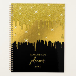 Agenda Script Dicas de Folha Ouro e Dourada Glitter