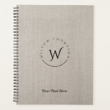 Script Elegante de Linen Linen Russo Monograma