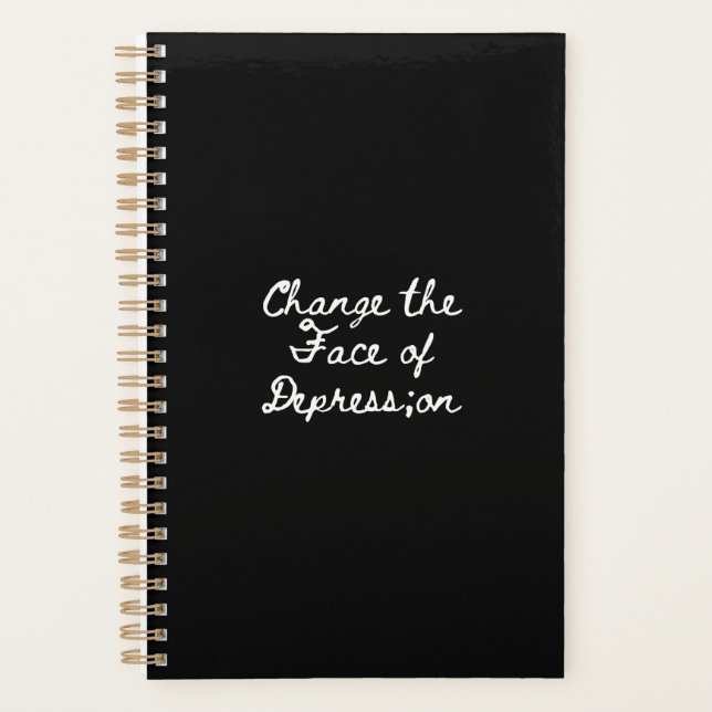 Agenda script font_Change the Face of Depression (Frente)