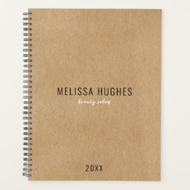 Agenda Script Kraft Rustic Minimalista Simples