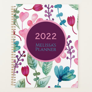 Agenda Script Personalizar Padrão Floral de Girly Waterco