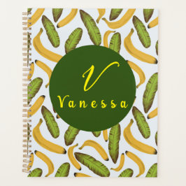 Agenda Script Tropical Banana Leaf Monograma