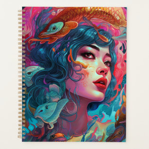 Agenda Sea Serpent Hair Lady Fantasy Art