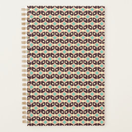 Agenda Seamless geometric pattern in dark brown leaf 