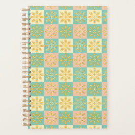 Agenda Seamless pattern with geometric floral motifs