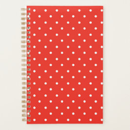 Agenda Seamless red background polka dot pattern