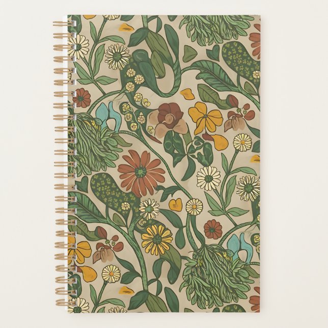Agenda Seamless vintage botanical pattern  (Frente)