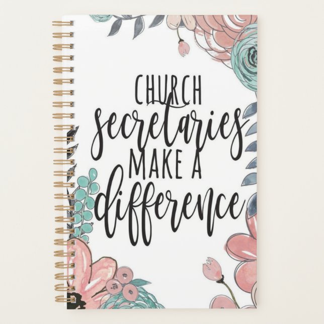 Agenda Secretária de Igreja Planner (Frente)
