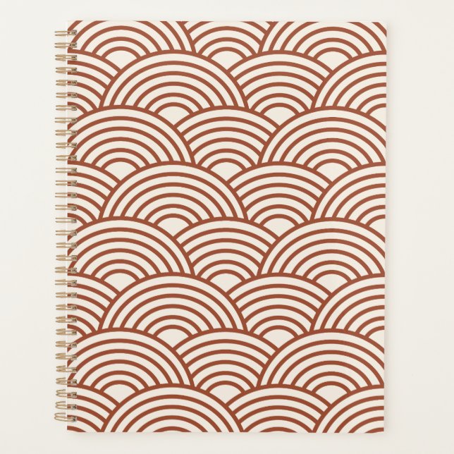 Agenda Seigaiha Wave Rust Terracotta (Frente)