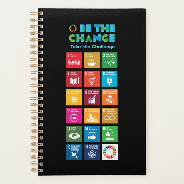 Agenda Seja a mudança de metas globais de Poster de inspi (Frente)