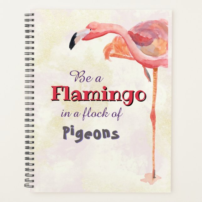 Agenda Seja Flamingo num bando de pombos (Frente)