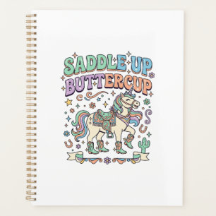 Agenda Sela de Unicórnio Acomode-se Borboleta Kawaii Tipo