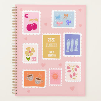 Agenda Selos rosa modernos rosa fofa coquette