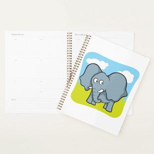 Agenda Selva de Elefante de Cartoon Bonita