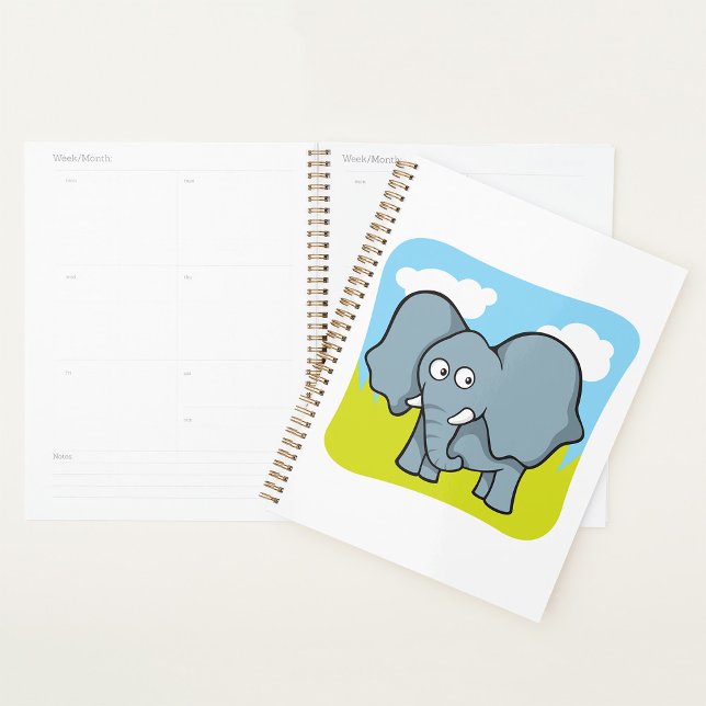 Agenda Selva de Elefante de Cartoon Bonita (Criador carregado)