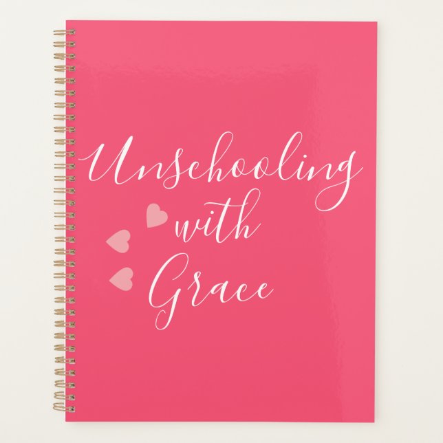 Agenda Sem escolaridade Mãe Grace Hearts (Frente)