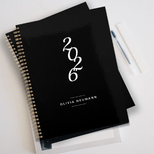 Agenda Semana Mínima Preta e Branca 2022 Mensal P