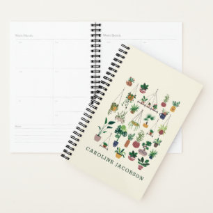 Agenda Senhora das Plantas Boho Plantas Modernas Monogram