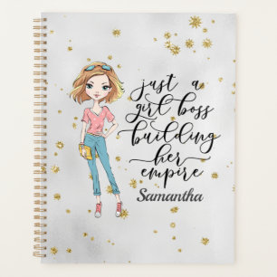 Agenda Senhora Elegante e Bonita   Menina Chefe   Cinzas