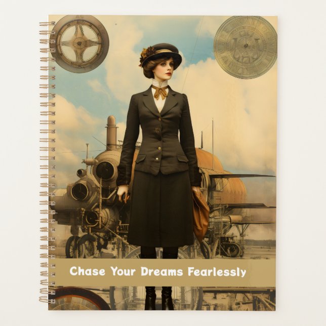 Agenda Senhora Steampunk Persegue Seus Sonhos Ininterrupt (Frente)