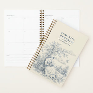 Agenda Senhorita Personalizada Lendo no Campo Francês