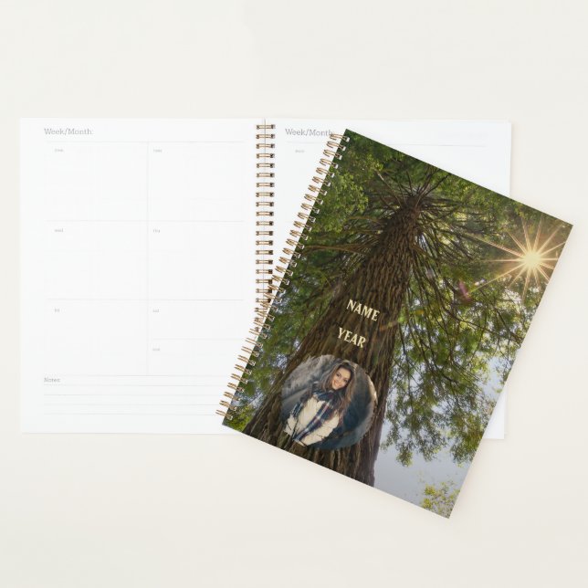 Agenda Sequoia com Sunburst Date e Photo Personal (Exibição)