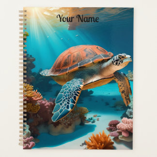Agenda Serene 3D Tartaruga marinha no Oceano - Tranquil M