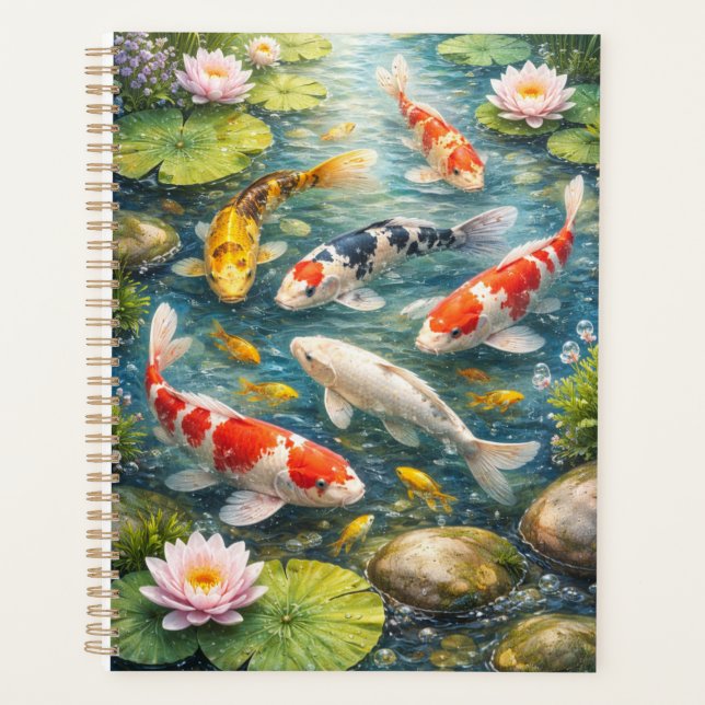 Agenda Serene Koi Fish Pond Planner  (Frente)