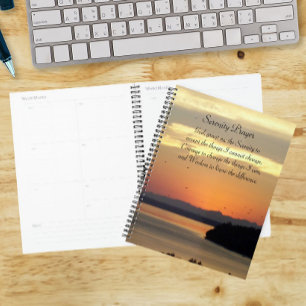 Agenda Serenity Prayer Orange Seascape Foto Sunset