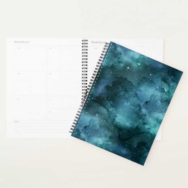 Agenda Série Teal Galaxy Design 7  (Exibição)