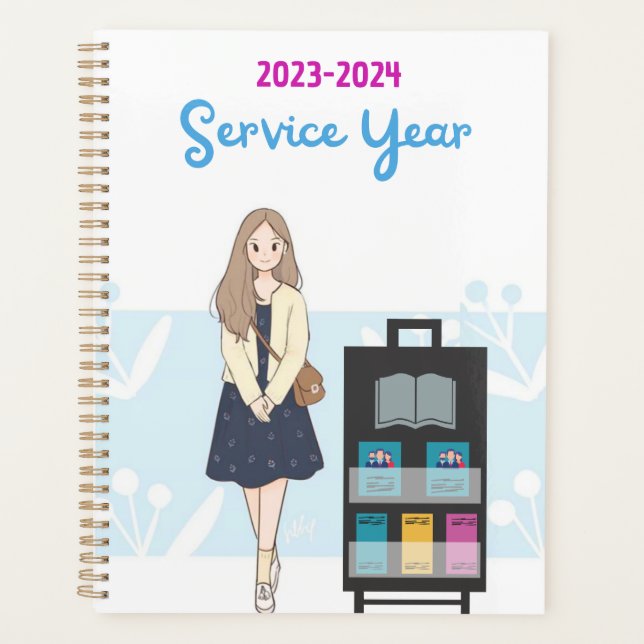 Agenda Service Year 2023-2024 girl with cart  (Frente)