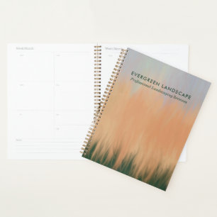 Agenda Serviço de Paisagem Profissional Verde Azul