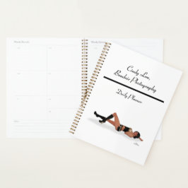 Agenda Sexy Brunette Pinup Girl Sleing Daily Planner