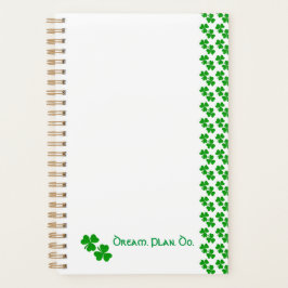 Agenda Shamrocks Clovers Stationery