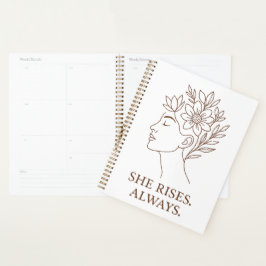 Agenda She Rises. Always — Minimalist Empowerment Design