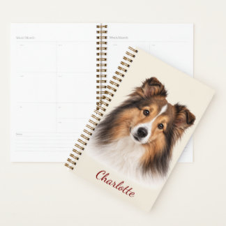 Agenda Shetland Sheepdog Personalizado com Nome Personali